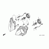 Схема вузла: Фара для Honda VTR1000 VTR SP-1