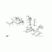 Схема узла: Труба водная для Honda ST1100 Pan-European