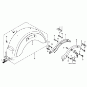 Схема узла: Заднее крыло для Honda VT750 Shadow A.C.E.