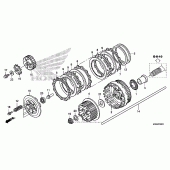 Схема вузла: Зчеплення для Honda CTX1300