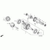 Схема вузла: Crank shaft / piston для Honda CBR125