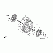 Схема вузла: Переднє колесо для Honda CB600F Hornet