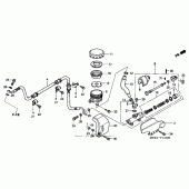 Схема вузла: Задній гальмівний циліндр для Honda VT1100 Shadow Sabre
