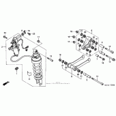 Схема узла: Задний амортизатор для Honda GL1800 Gold Wing