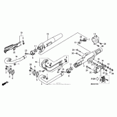 Схема вузла: Вихлопна система для Honda VTX1300