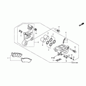 Схема узла: Задний тормозной суппорт (VTX1800C2/3/4) для Honda VTX1800