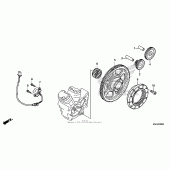 Схема узла: Привод стартера для Honda VT750 Shadow Spirit