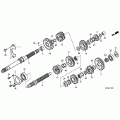 Схема узла: Трансмиссия для Honda GL1800 Gold Wing