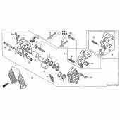 Схема узла: R. передний тормозной супорт для Honda ST1300 Pan-European