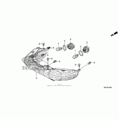 Схема вузла: Combination light для Honda NSA700 DN-01