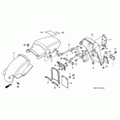 Схема вузла: Заднє крило для Honda XL600 Transalp