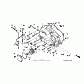Схема вузла: Права кришка картера для Honda XR250