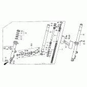 Схема узла: Вилка передней оси для Honda GL1500 Gold Wing Aspencade
