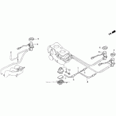 Схема узла: Система вентиляция картера для Honda GL1500 Gold Wing Aspencade