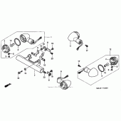 Схема вузла: Front + rear поворотники для Honda VT750 Shadow Deluxe