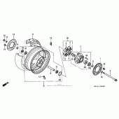 Схема вузла: Заднє колесо для Honda CBR1100XX Blackbird