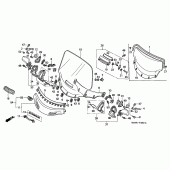 Схема вузла: Вітрове скло (GL1500SE) для Honda GL1500 Gold Wing Special Edition