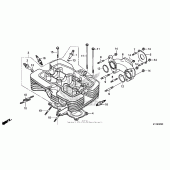 Схема вузла: Головка циліндра для Honda CMX250 Rebel