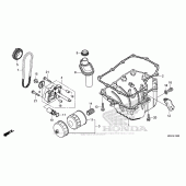 Схема вузла: Масляний насос & Піддон для Honda CBR500 CBR500R