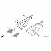 Схема вузла: Бічний обтічник для Honda CBF250