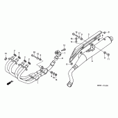 Схема вузла: Вихлопна система (CB600F2 / F22) для Honda CB600F Hornet S
