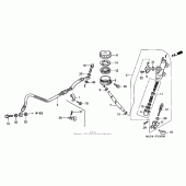 Схема вузла: Задній гальмівний циліндр для Honda RVT1000R RVT RC51
