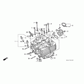 Схема вузла: Головка циліндра для Honda NX650 Dominator