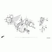 Схема вузла: Ліва кришка картера для Honda CRF230 CRF230F