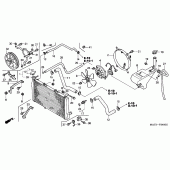 Схема узла: Радиатор для Honda CBR1100XX Blackbird