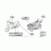 Схема вузла: Інформаційні наклейки для Honda NT700 NT700V