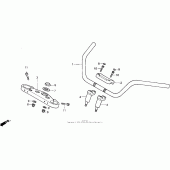Схема узла: Верхняя траверса и Клипон руля для Honda GL1500 Valkyrie Interstate