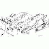 Схема вузла: Задній важіль (Маятник) для Honda XL1000V Varadero