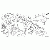 Схема вузла: Заднє крило (CBR600RR3 / 4) для Honda CBR600 CBR600RR