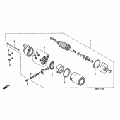 Схема вузла: Стартер електричний для Honda XL1000V Varadero