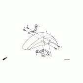 Схема узла: Переднее крыло для Honda XL125 Varadero