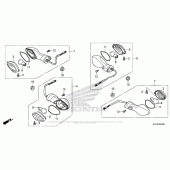 Схема вузла: Поворотники для Honda CRF250 CRF250L