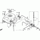 Схема вузла: Паливний бак 96-97 для Honda CBR900RR CBR919RR Fireblade