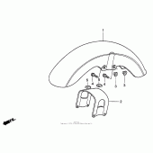 Схема узла: Переднее крыло для Honda VT750 Shadow Deluxe