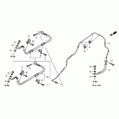 Схема вузла: Гальмівний шланг для Honda VTX1300