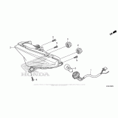 Схема вузла: Задній ліхтар (Стоп-сигнал) для Honda CB300F