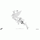 Схема вузла: Система вентиляція картера для Honda CBR1000 CBR1000RR Fireblade