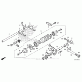 Схема вузла: Shift Drum + Shift Fork для Honda GL1800 Gold Wing F6B Bagger