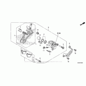 Схема вузла: Задній гальмівний супорт для Honda CRF150 CRF150R