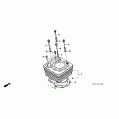 Схема вузла: Циліндр для Honda XR250