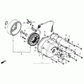 Схема вузла: Ліва кришка картера для Honda VT600 Shadow VLX