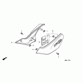 Схема вузла: Бічний обтічник для Honda XL600 Transalp