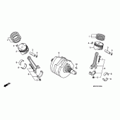 Схема узла: Коленчатый вал & Поршень для Honda NT700 Deauville