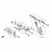Схема вузла: Задня підвіска для Honda XL700V Transalp
