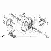 Схема вузла: Заднє колесо для Honda CRF250 CRF250X