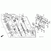 Схема вузла: Задня підвіска для Honda XR600